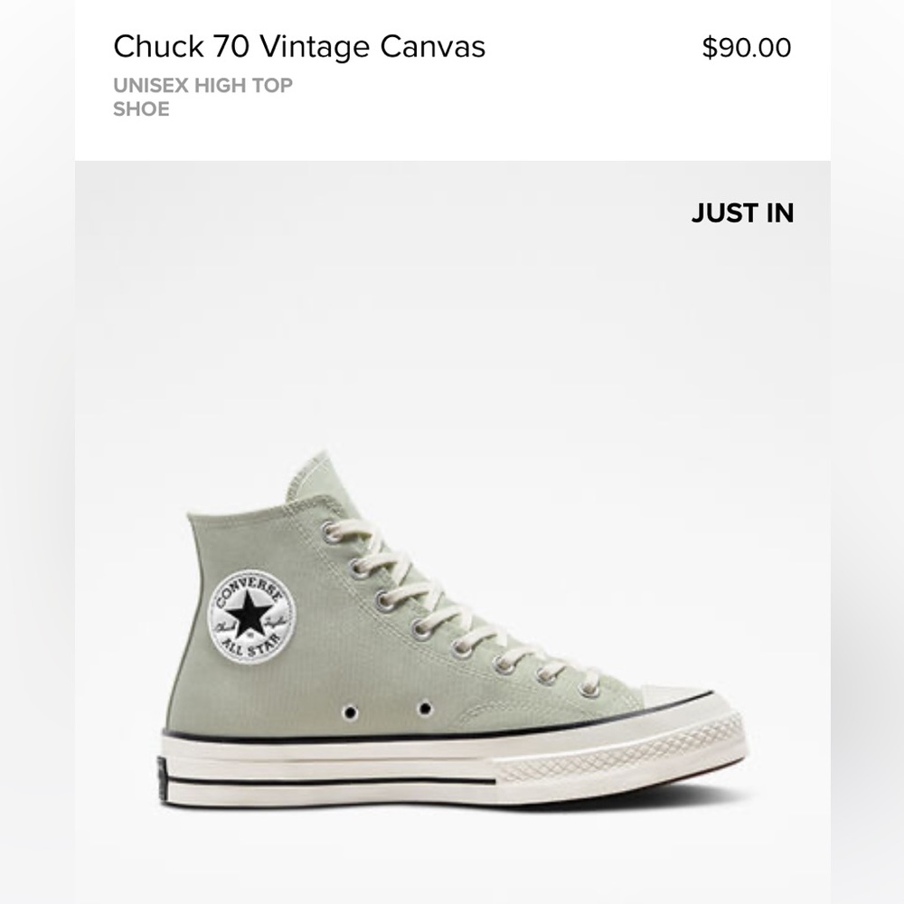 Converse 70 Vintage Chuck Taylor Hightop Sage/ Egret